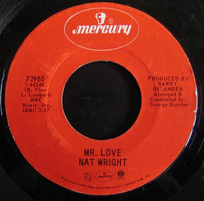 Nat Wright : Mr. Love (7")