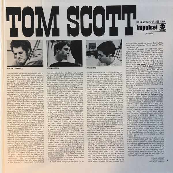 Tom Scott : Rural Still Life (LP, Album, RE)