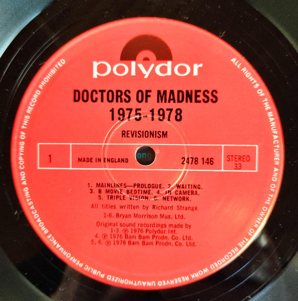 Doctors Of Madness : Revisionism (The Doctors of Madness: 1975-1978) (LP, Comp)