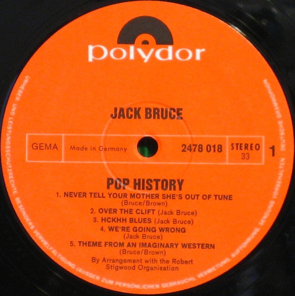 Jack Bruce, Richie Havens : Pop History (2xLP, Comp)