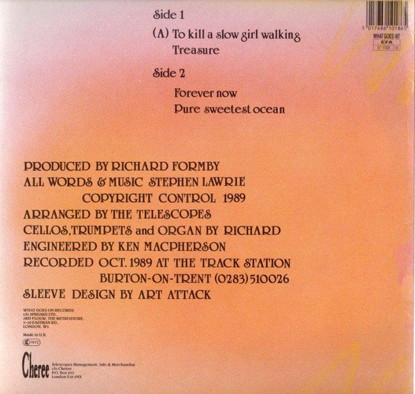 The Telescopes : To Kill A Slow Girl Walking E.P. (12", EP)