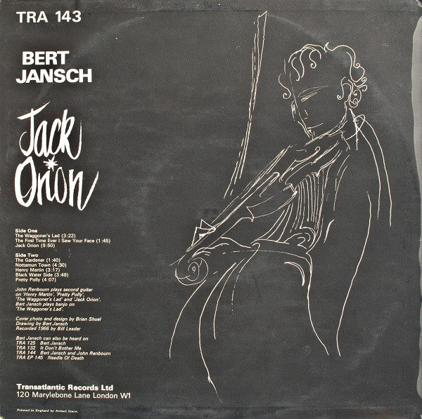 Bert Jansch : Jack Orion (LP, Album, Mono)