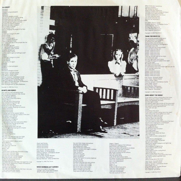 Paul Simon : Hearts And Bones (LP, Album)