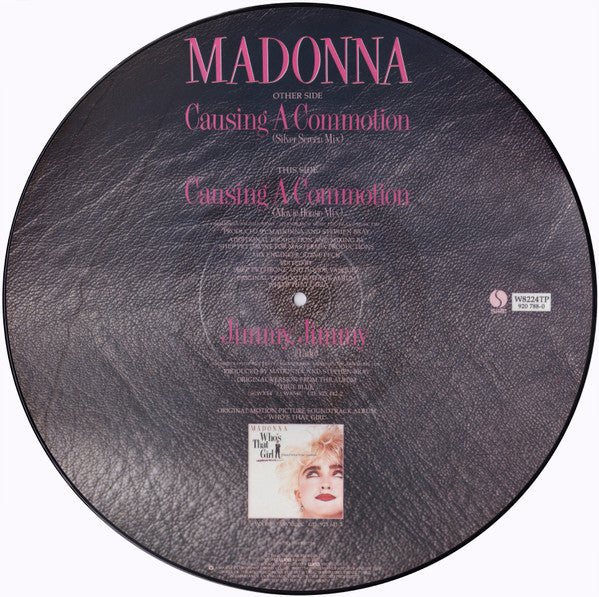 Madonna : Causing A Commotion (Silver Screen Mix) (12", Single, Ltd, Pic)