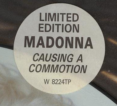Madonna : Causing A Commotion (Silver Screen Mix) (12", Single, Ltd, Pic)
