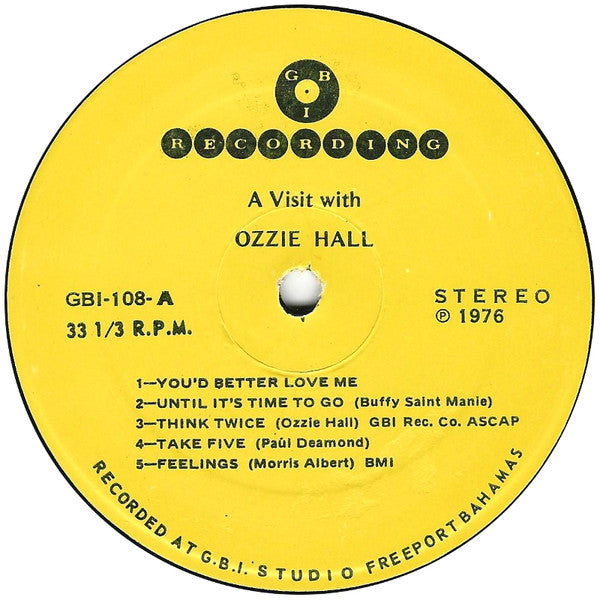 Ozzie Hall : A Visit With Ozzie Hall (LP, Album)