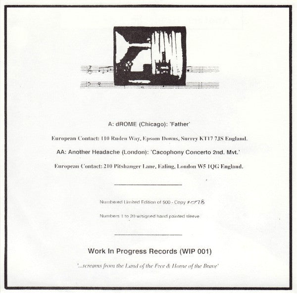Another Headache / dROME (2) : Another Headache / dROME (7", Ltd, Num)