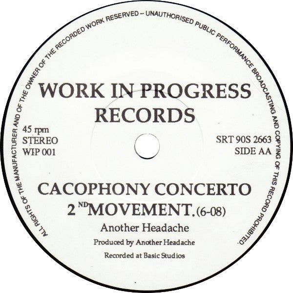 Another Headache / dROME (2) : Another Headache / dROME (7", Ltd, Num)