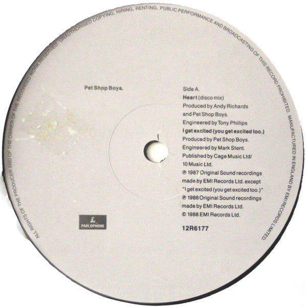 Pet Shop Boys : Heart (12", Nei)