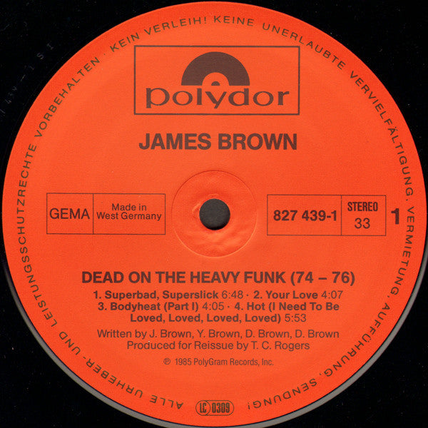 James Brown : Dead On The Heavy Funk 74-76 (LP, Comp)