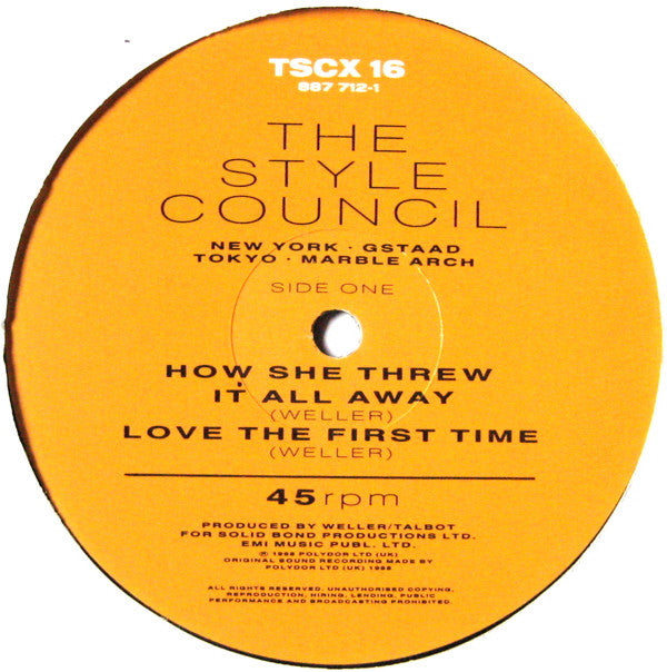 The Style Council : 1|2|3|4 EP (How She Threw It All Away) (A Summer Quartet) (12", EP)
