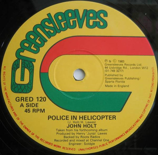 John Holt : Police In Helicopter / Youths Pon The Corner (12")