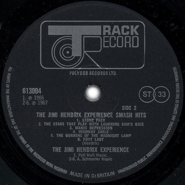 Jimi Hendrix Experience* : Smash Hits (LP, Comp)