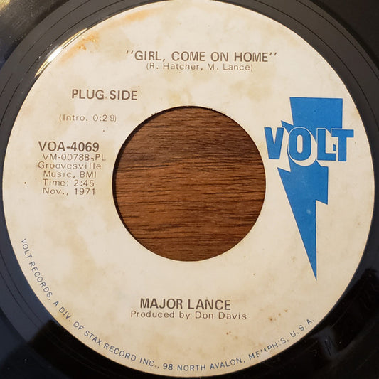 Major Lance : Girl, Come On Home (7", Promo)