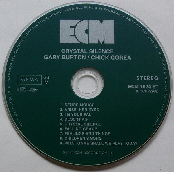 Gary Burton / Chick Corea = Gary Burton / Chick Corea : Crystal Silence = クリスタル・サイレンス (CD, Album, Ltd, RE, Pap)