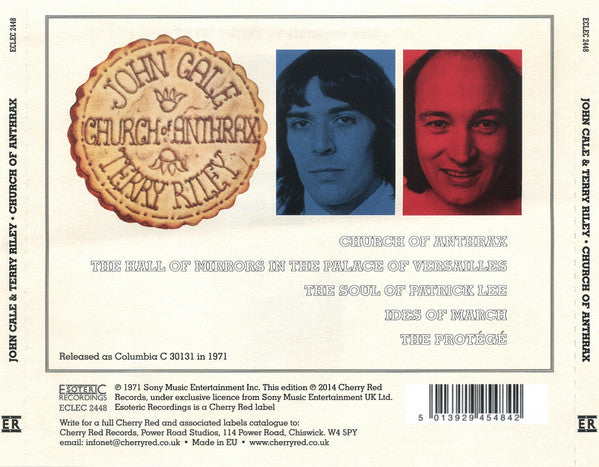 John Cale & Terry Riley : Church Of Anthrax (CD, Album, RE, RM)