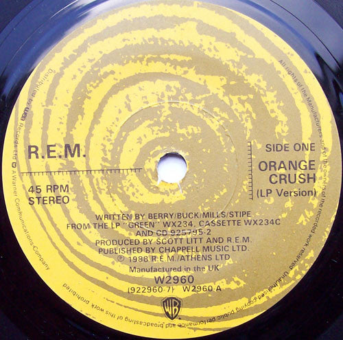 R.E.M. : Orange Crush (7", Single, Rec)