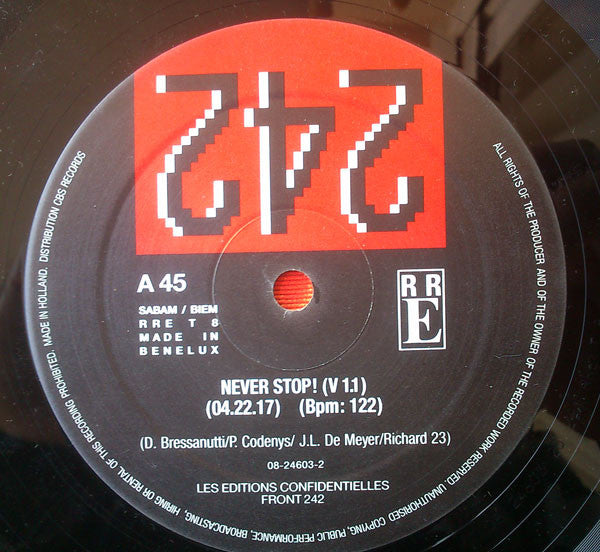 Front 242 : Never Stop! (12")