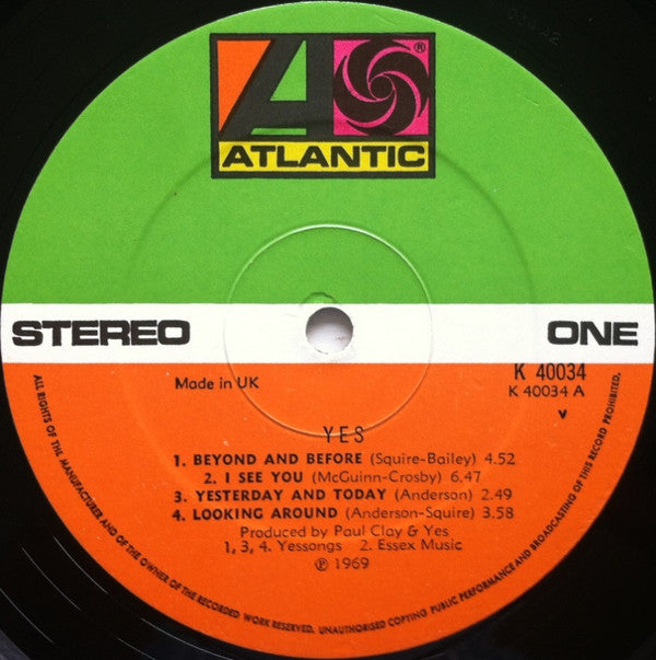 Yes : Yes (LP, Album, RE)
