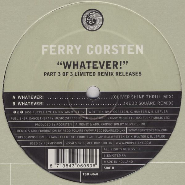 Ferry Corsten : Whatever! (12", Par)