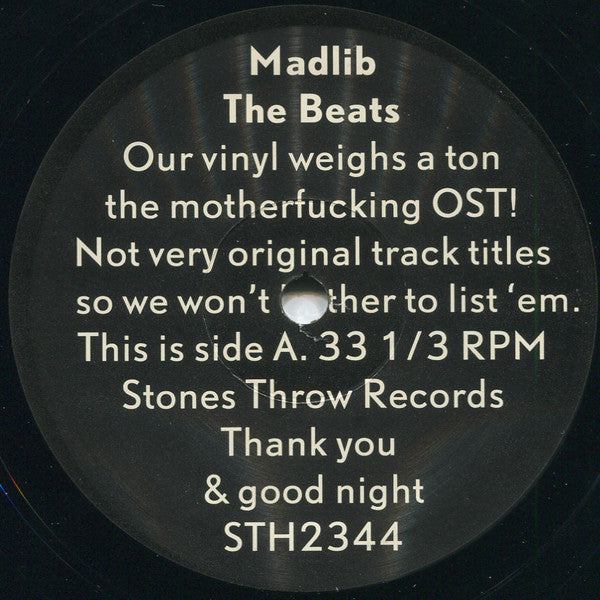 Madlib : The Beats (Our Vinyl Weighs A Ton OST) (10", Gir)