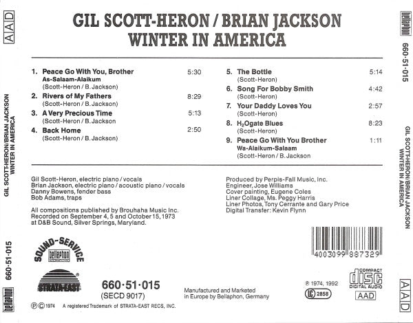 Gil Scott-Heron / Brian Jackson* : Winter In America (CD, Album, RE)