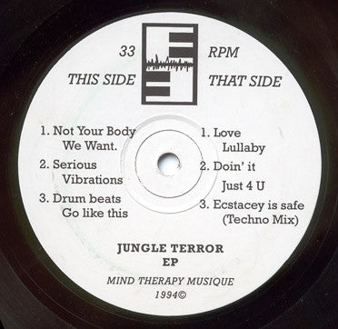 Mind Therapy : Jungle Terror EP (12", EP)