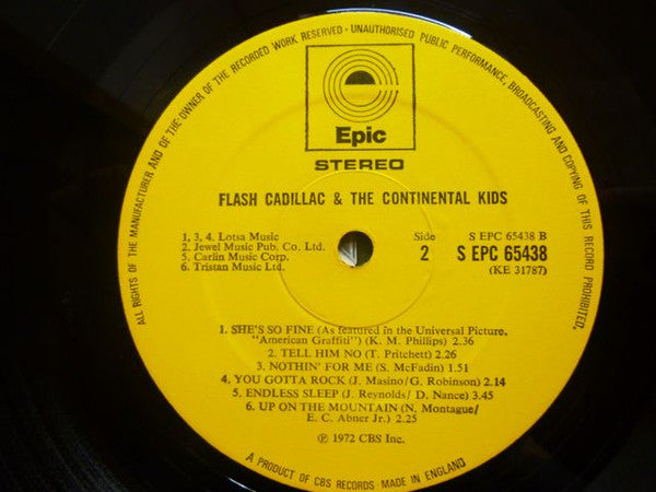 Flash Cadillac And The Continental Kids* : Flash Cadillac And The Continental Kids (LP, Album)