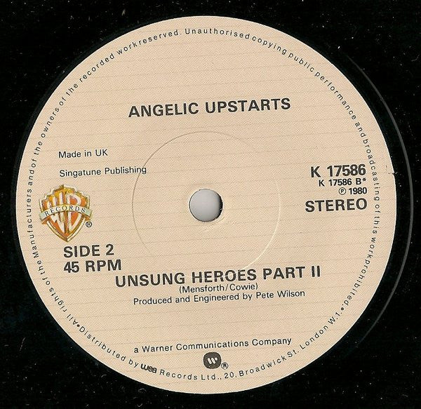 Angelic Upstarts : We Gotta Get Out Of This Place (7", Single, Dam)