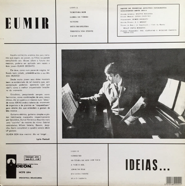Eumir Deodato : Idéias (LP, Album, RE)