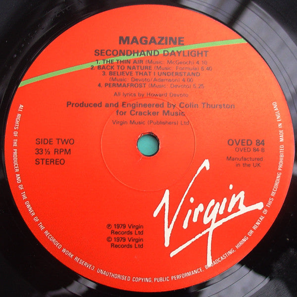 Magazine : Secondhand Daylight (LP, Album, RE)
