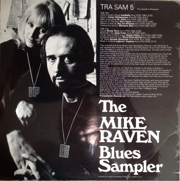 Various : The Mike Raven Blues Sampler (LP, Comp)
