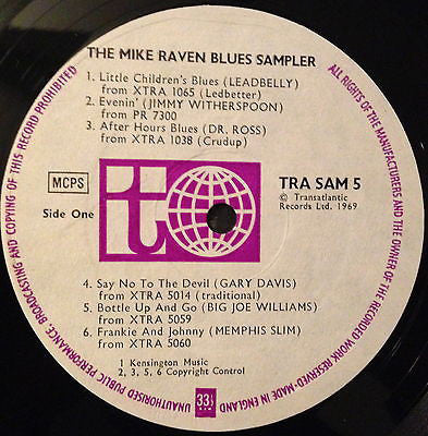 Various : The Mike Raven Blues Sampler (LP, Comp)