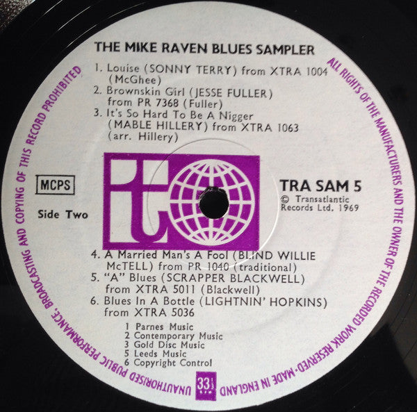 Various : The Mike Raven Blues Sampler (LP, Comp)