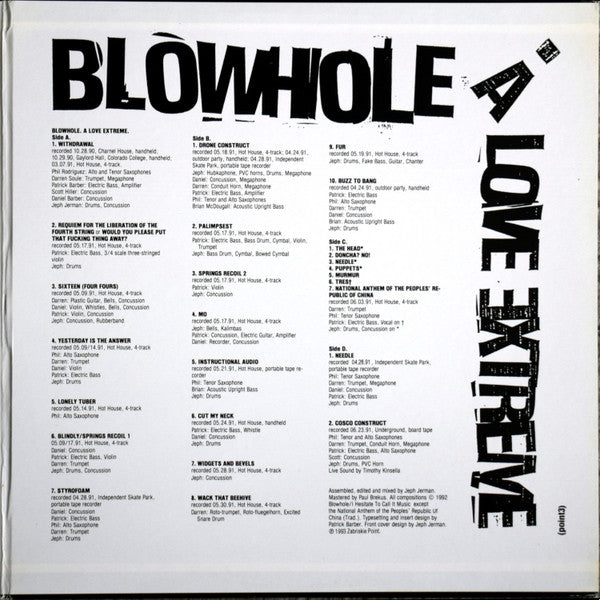 Blowhole : A Love Extreme (2xLP, Album)