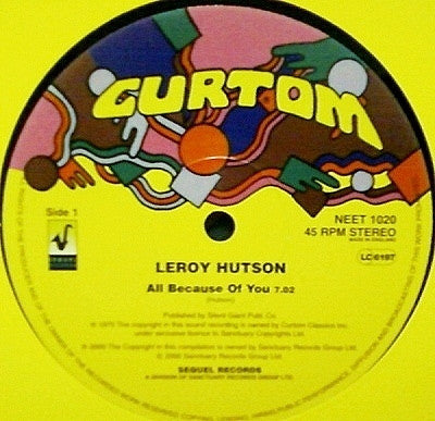 Leroy Hutson : All Because Of You (12")