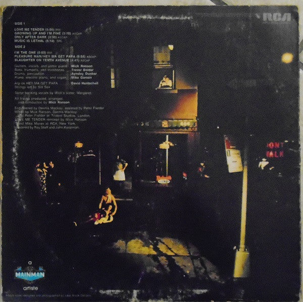 Mick Ronson : Slaughter On 10th Avenue (LP, Album, Ind)