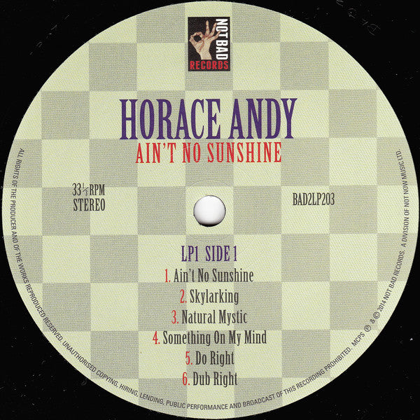 Horace Andy : Ain't No Sunshine (The Best Of Horace Andy) (2xLP, Comp)