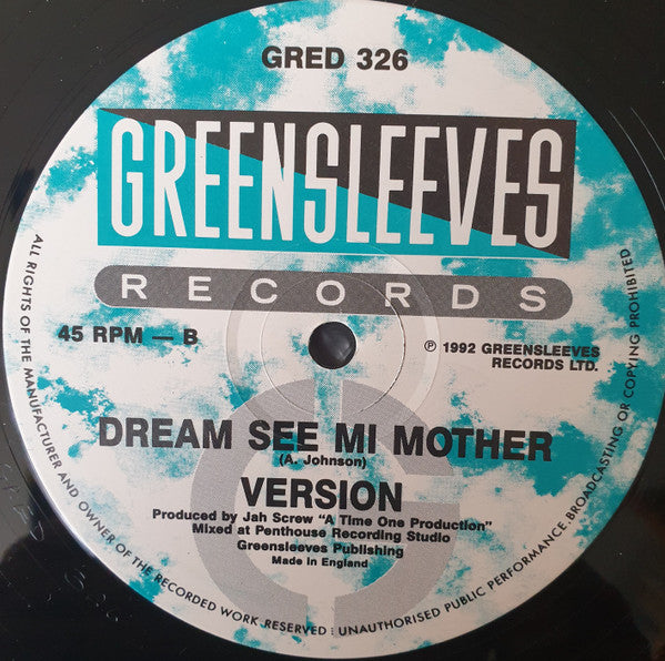 Pan Head, Mikey Melody : Dream Si Me Mother (12")