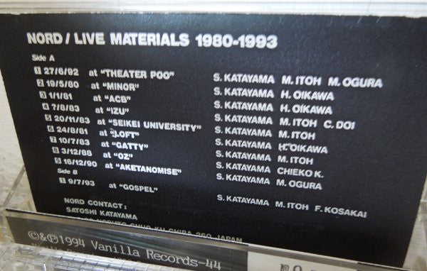 Nord (3) : Live Materials 1980-1993 (Cass, Ltd, Num, C60)