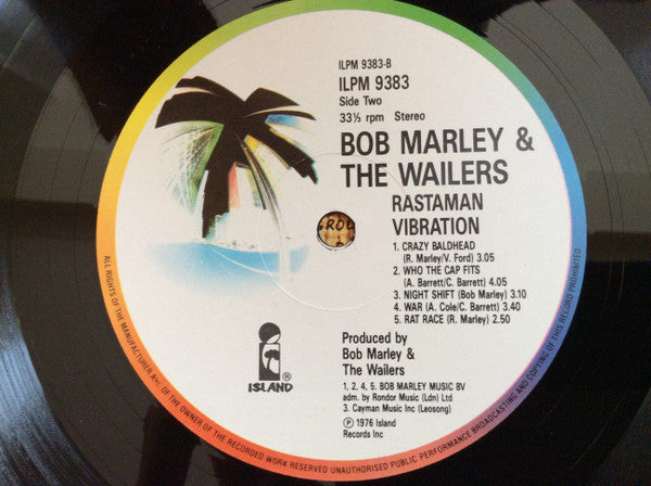Bob Marley & The Wailers : Rastaman Vibration (LP, Album, RE)