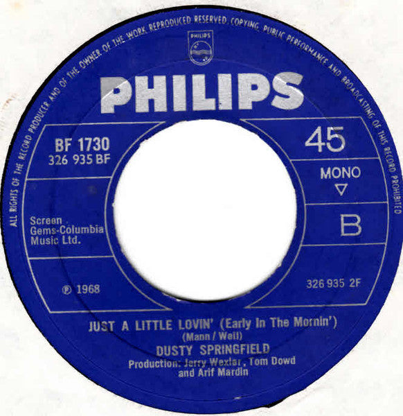 Dusty Springfield : Son-Of-A Preacher Man (7", Single, Mono, Lar)