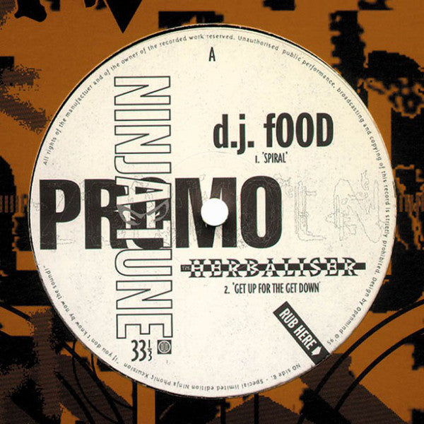 D.J. Food* / The Herbaliser : Spiral / Get Up For The Get Downs (12", S/Sided, Etch, Promo)