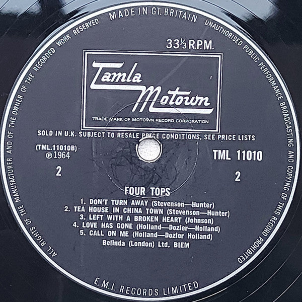 Four Tops : Four Tops (LP, Album, Mono)