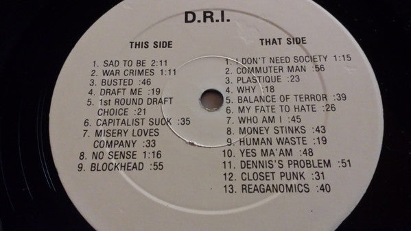 Dirty Rotten Imbeciles : Dirty Rotten LP (LP, Album, RE, Whi)