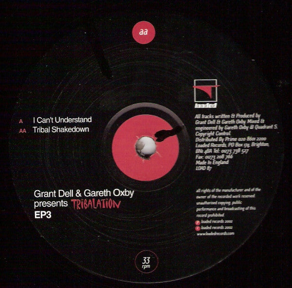 Grant Dell & Gareth Oxby Presents Tribalation : EP3 (12", EP)