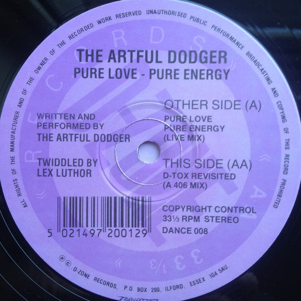 Artful Dodger (2) : Pure Love Pure Energy (12")