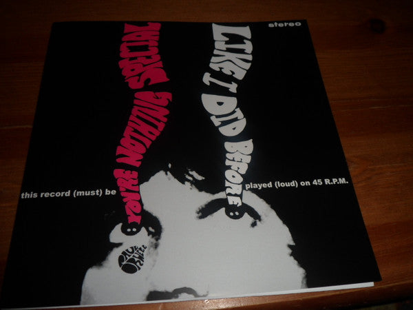 Paul Orwell : You're Nothing Special / Like I Did Before (7", Single, Ltd)