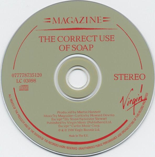 Magazine : The Correct Use Of Soap (CD, Album, RE)