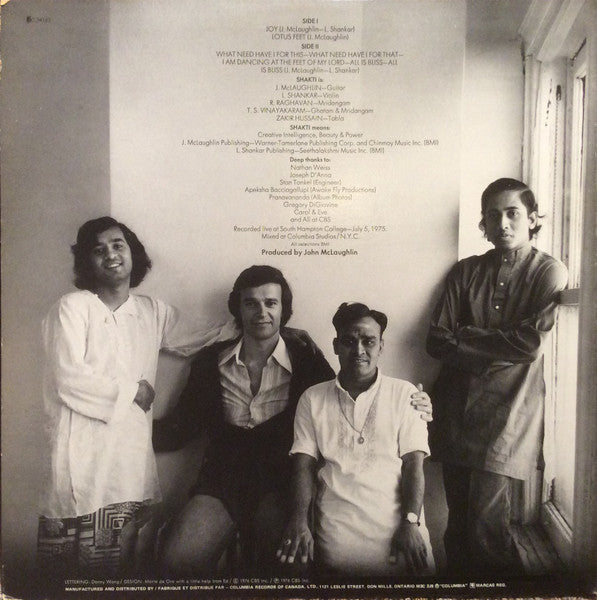 Shakti (2) : Shakti With John McLaughlin (LP, Album)